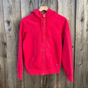 All red zip up